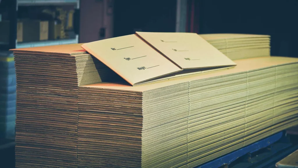 Vores eksportemballage skaber tryghed og effektivitet i hele din produktionsproces - her vidst med HD kasser med flexo tryk